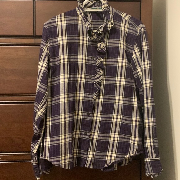 Lauren Ralph Lauren Tops - Lauren Ralph Lauren plaid ruffle button down shirt
